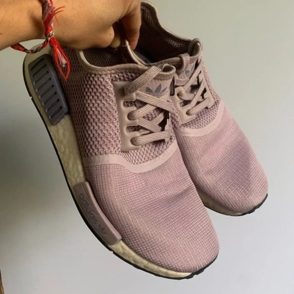 Adidas Boost NMD R1 Athletic Comfy Sneakers Light Purple Lavender Lilac 7.5 8 - Picture 9 of 12